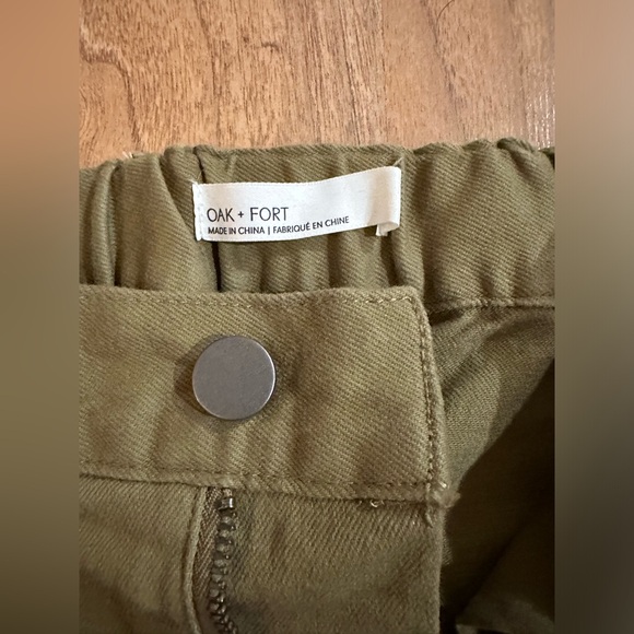 Oak + Fort Cropped Twill Wide Leg Pant - Size small - Picture 4 of 6